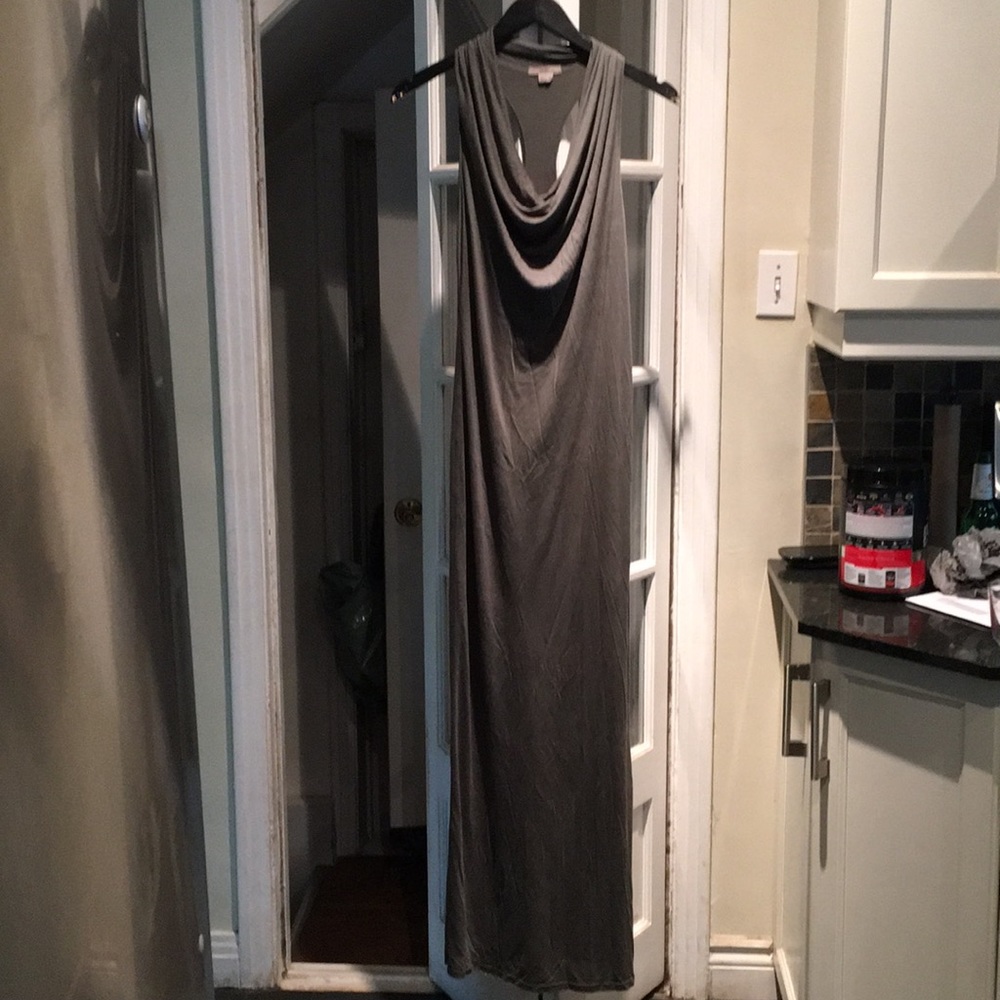 Helmut Lang Army Green Maxi Dress Size S